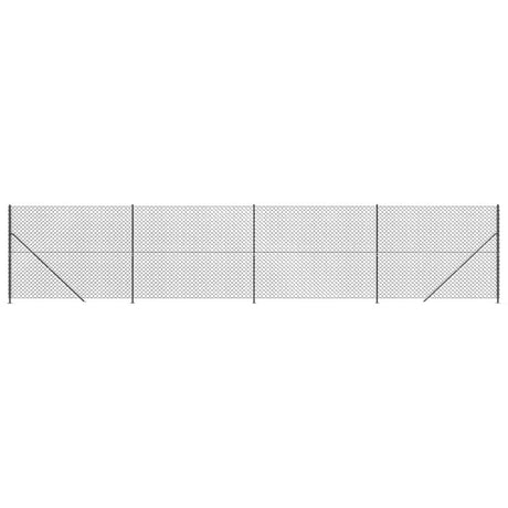 Vidaxl-Gitterzaun mit Flansch 1,4x10 m Anthrazit