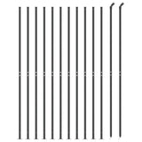 VidaXL Gitterzaun mit Flansch 1,4x25 m Anthrazit