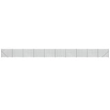 VidaXL Gitterzaun mit Flansch 1,6x25 m Anthrazit