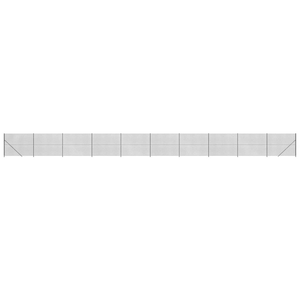 VidaXL Gitterzaun mit Flansch 1,8x25 m Anthrazit