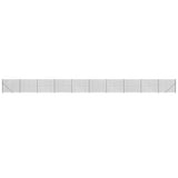 VidaXL Gitterzaun mit Flansch 1,8x25 m Anthrazit
