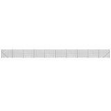 VidaXL Gitterzaun mit Flansch 2x25 m Anthrazit