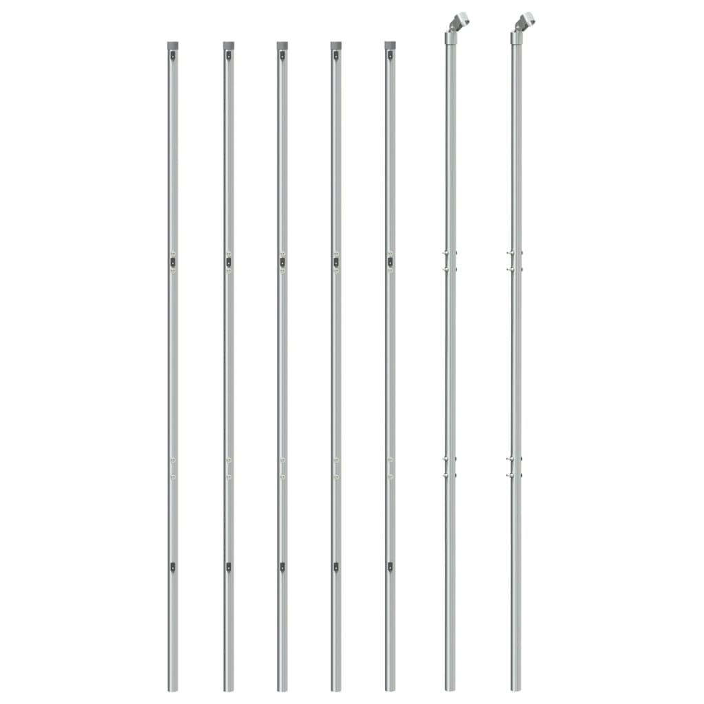 Vidaxxl Gitterzaun 1,4x10 m silberfarben