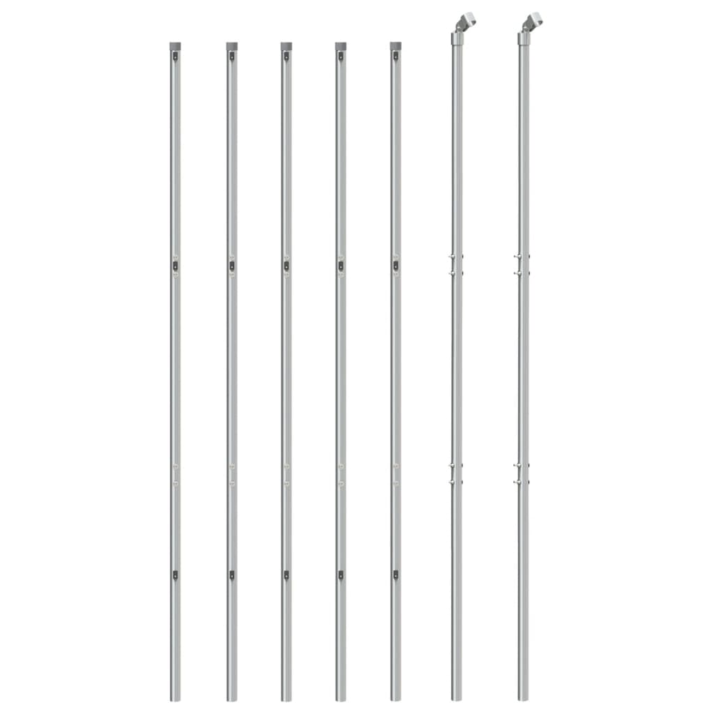 VidaXL Gitterzaun 2x10 m silberfarben
