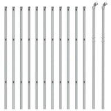 VidaXL Gitterzaun 1,1x25 m silberfarben