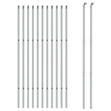 VidaXL Gitterzaun 1,6x25 m silberfarben