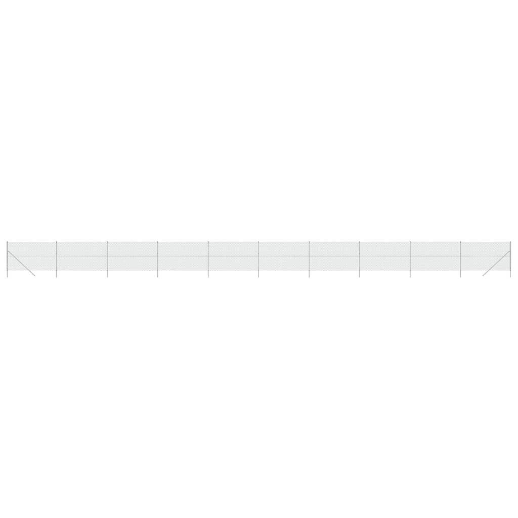 VidaXL Gitterzaun 1,8x25 m silberfarben