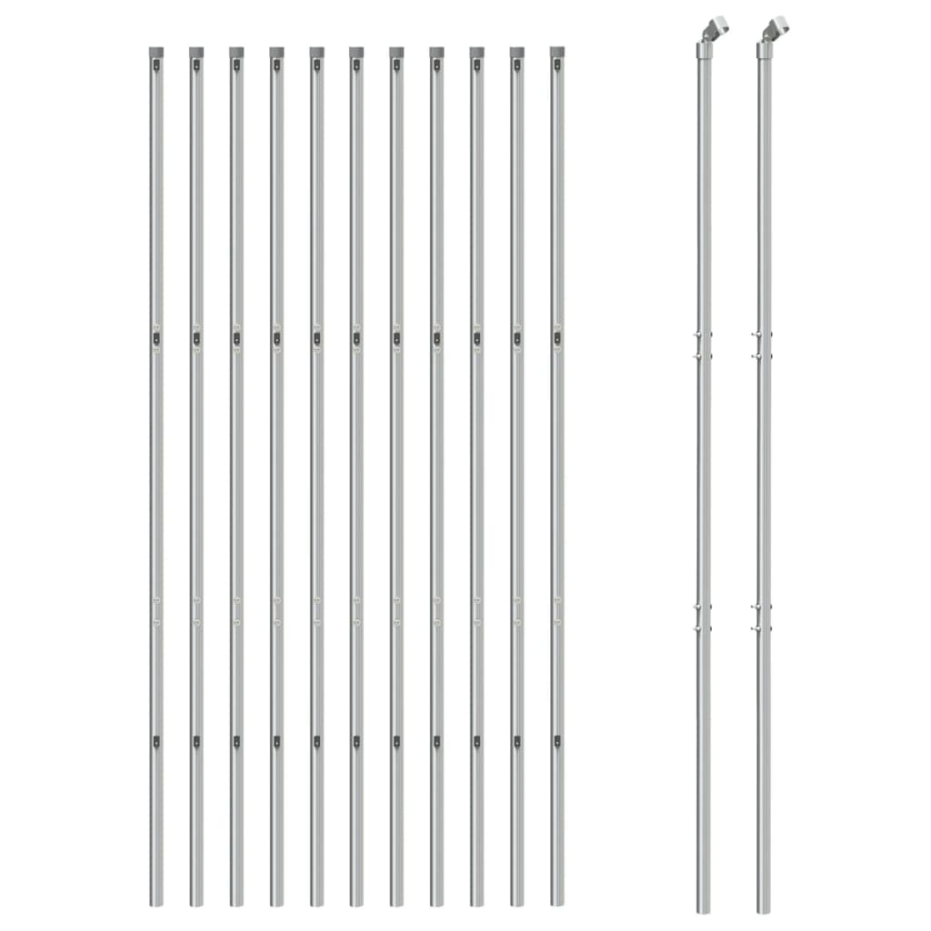 VidaXL Gitterzaun 1,8x25 m silberfarben