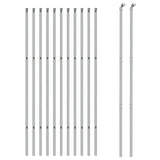 VidaXL Gitterzaun 1,8x25 m silberfarben