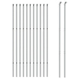 VidaXL Gitterzaun 2,2x25 m silberfarben