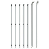 Vidaxl-Gitterzaun mit Flansch 1x10 m silberfarben