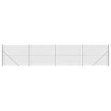 Vidaxl-Gitterzaun mit Flansch 2,2x10 m silberfarben