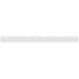 VidaXL Gitterzaun mit Flansch 1,4x25 m silberfarben