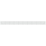 VidaXL Gitterzaun mit Flansch 1,8x25 m silberfarben