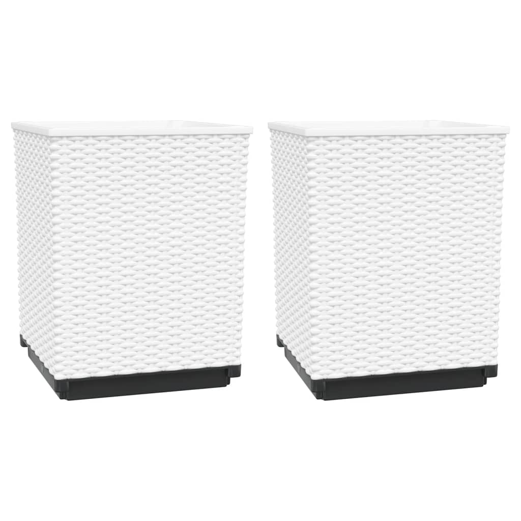 Vidaxx Pflanzgefäße 2 Stück 30x30x37 cm Polypropylen weiß