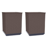 VidaXL Pflanzgefäße 2 Stück 30x30x37 cm Polypropylen braun