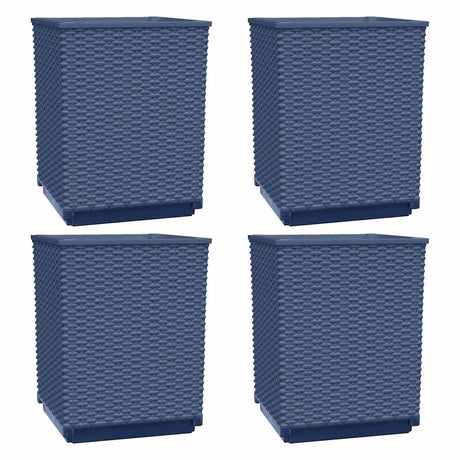 Vidaxx Pflanzgefäße 4 Stück 30x30x37 cm Polypropylen dunkelgrau