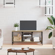 Vidaxl tv-meubel 100x33x45 cm bewerkt hout en ijzer sonoma eikenkleur