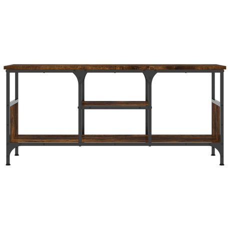 Vidaxl tv-meubel 100x35x45 cm bewerkt hout en ijzer gerookt eikenkleur