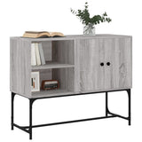 Vidaxl dressoir 100x40x79,5 cm bewerkt hout grijs sonoma eikenkleurig