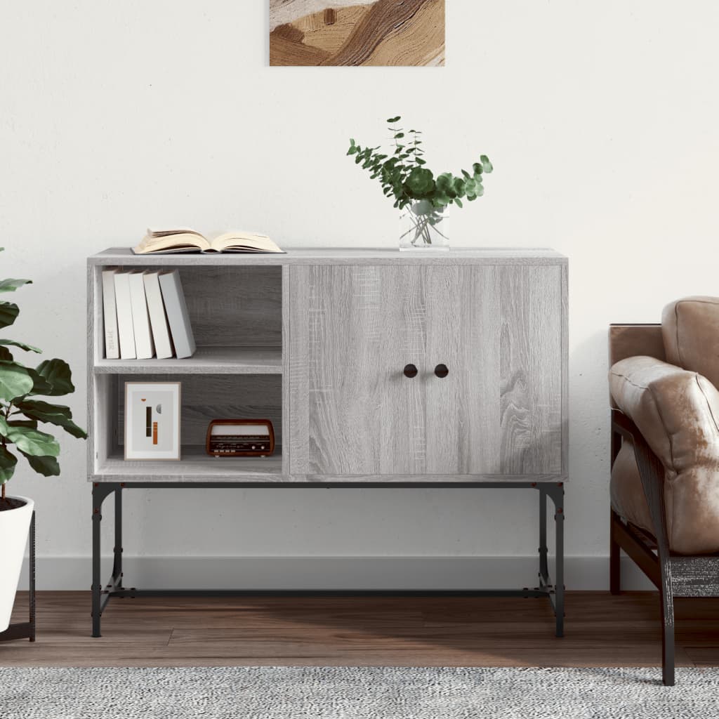 Vidaxl dressoir 100x40x79,5 cm bewerkt hout grijs sonoma eikenkleurig