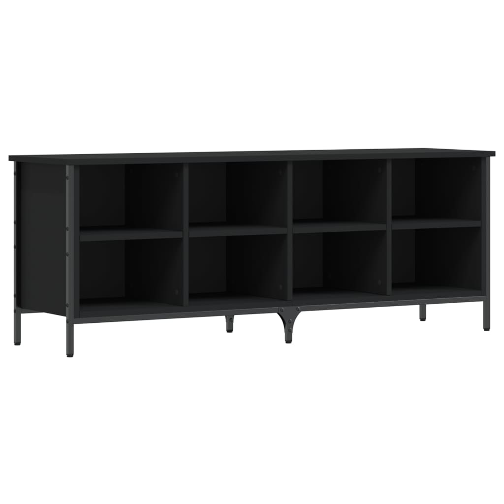 VidaXL Schuhschrank 131x35x50 cm lackiertes Holz schwarz