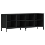VidaXL Schuhschrank 131x35x50 cm lackiertes Holz schwarz