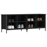 VidaXL Schuhschrank 131x35x50 cm lackiertes Holz schwarz