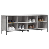 Vidaxx Schuhschrank 131x35x50 cm, Holzwerkstoff, Farbe Sonoma-Eiche grau