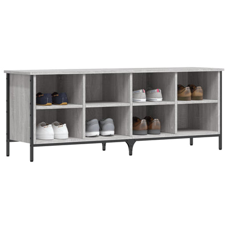 Vidaxx Schuhschrank 131x35x50 cm, Holzwerkstoff, Farbe Sonoma-Eiche grau