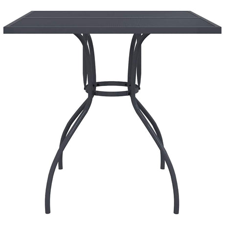Vidaxl tuintafel 80x80x72,5 cm staal gaas antracietkleurig