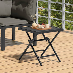 Vidaxl tuintafel 38x38x38 cm staalgaas antracietkleurig