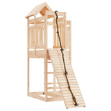 VidaXL Spielhaus mit Kletterwand aus massivem Kiefernholz