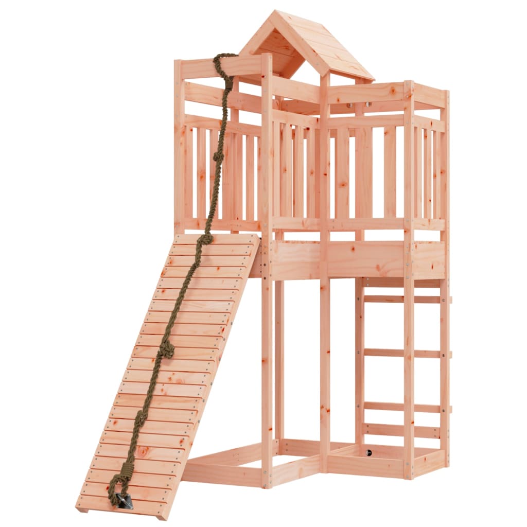 VidaXL Spielhaus mit Kletterwand aus massivem Douglasienholz