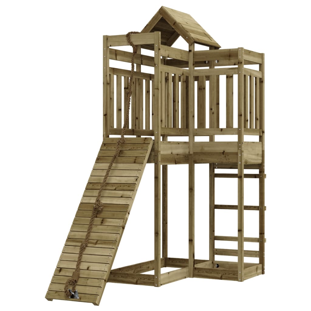 VidaXL Spielhaus mit Kletterwand aus imprägniertem Kiefernholz