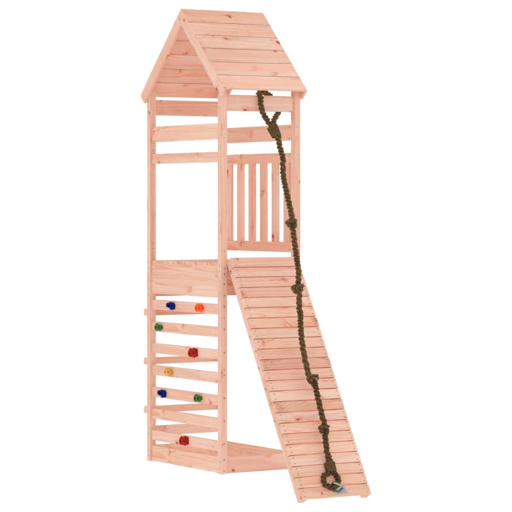 VidaXL Spielhaus mit Kletterwand aus massivem Douglasienholz
