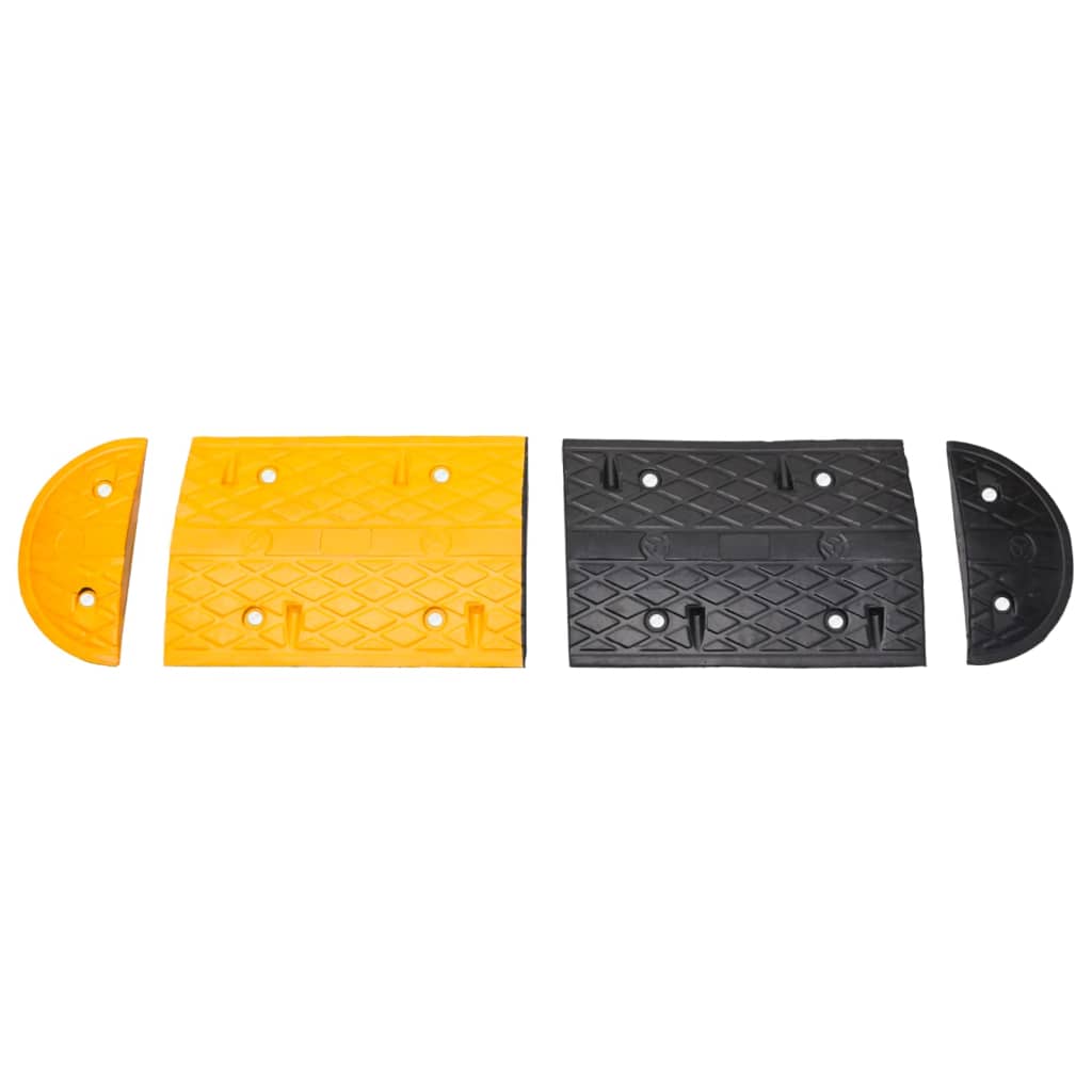 Vidaxx Bodenschwelle 323x32,5x4 cm Gummi gelb und schwarz