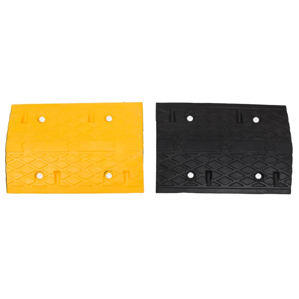 Vidaxx Bodenschwelle 323x32,5x4 cm Gummi gelb und schwarz