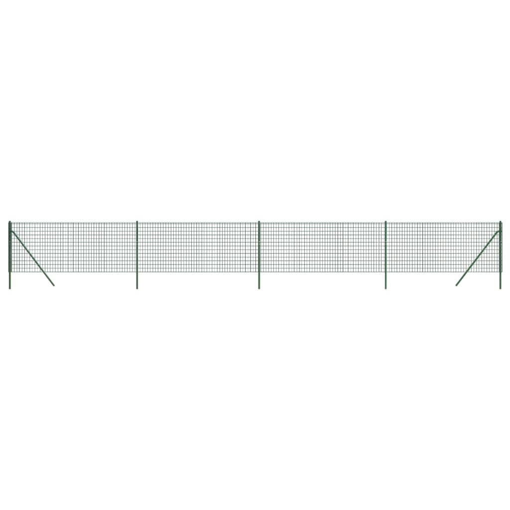 VidaXL Maschendrahtzaun 1,1x10 m verzinkter Stahl grün