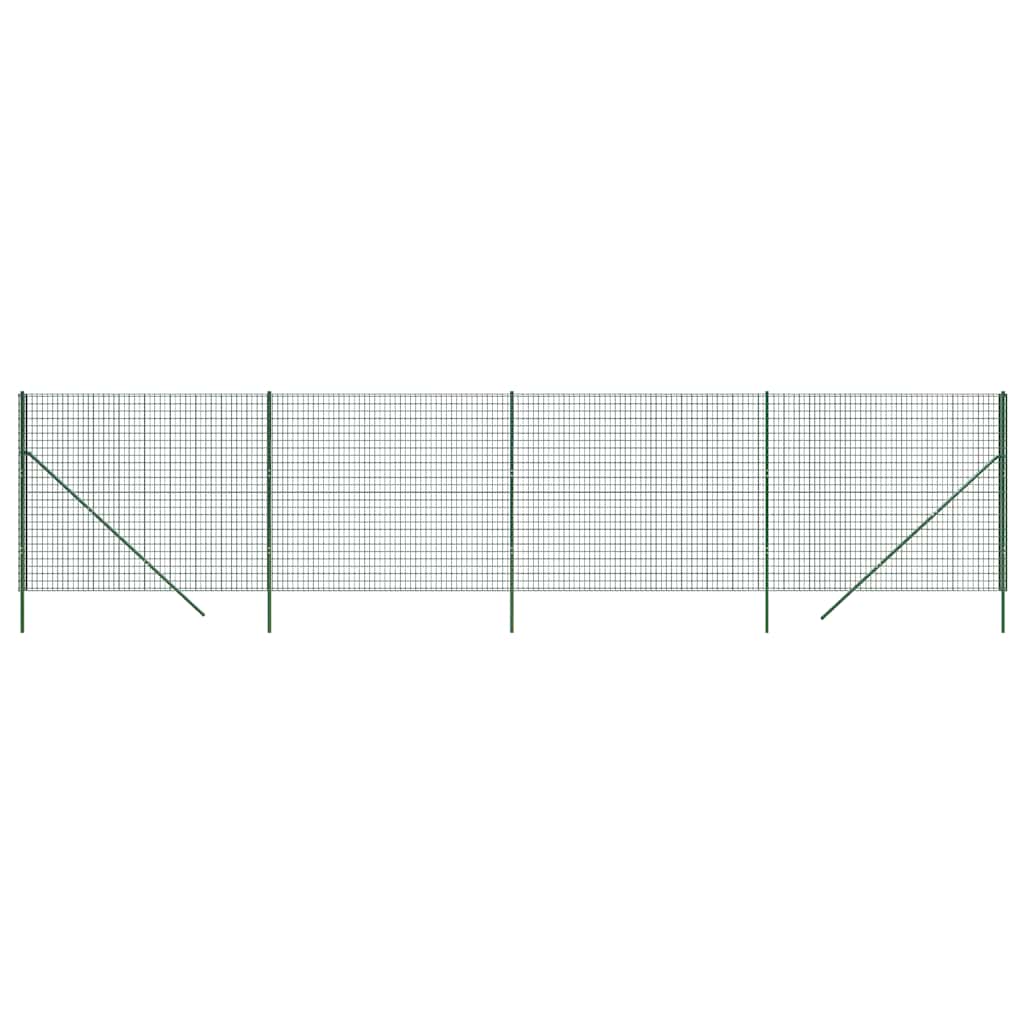 Vidaxxl Maschendrahtzaun 2,2x10 m verzinkter Stahl grün