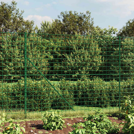 Vidaxxl Maschendrahtzaun 2x10 m verzinkter Stahl grün