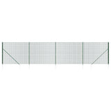 Vidaxxl Maschendrahtzaun mit Erdankern 1,4x10 m grün