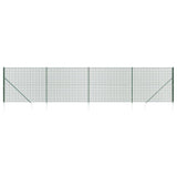 Vidaxxl Maschendrahtzaun mit Erdankern 1,6x10 m grün