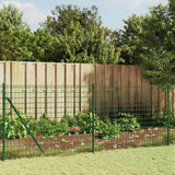 VidaXL Maschendrahtzaun mit Erdankern 1,1x25 m Grün