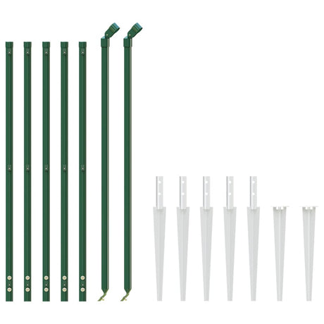 Vidaxl draadgaashek met grondankers 1,1x10 m groen