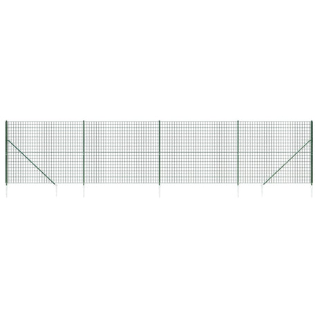 VidaXL Maschendrahtzaun mit Erdankern 1,4x10 m Grün