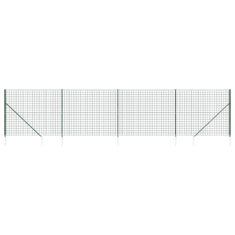 Vidaxxl Maschendrahtzaun mit Erdankern 1,8x10 m grün