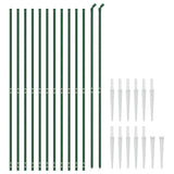 VidaXL Maschendrahtzaun mit Erdankern 2,2x25 m Grün