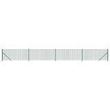 Vidaxl-Gitterzaun mit Flansch 1x10 m grün