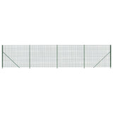 Vidaxxl Maschendrahtzaun mit Flansch 1,6x10 m grün